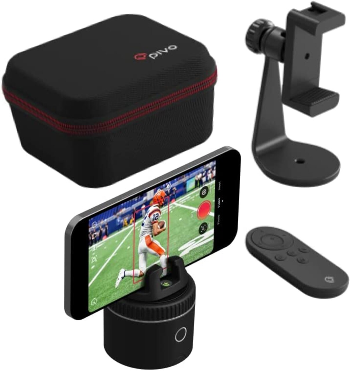 Pivo Pod Auto Face Tracking Phone Holder, 360° Rotation with Remote Control, Smart Mount, Travel Case